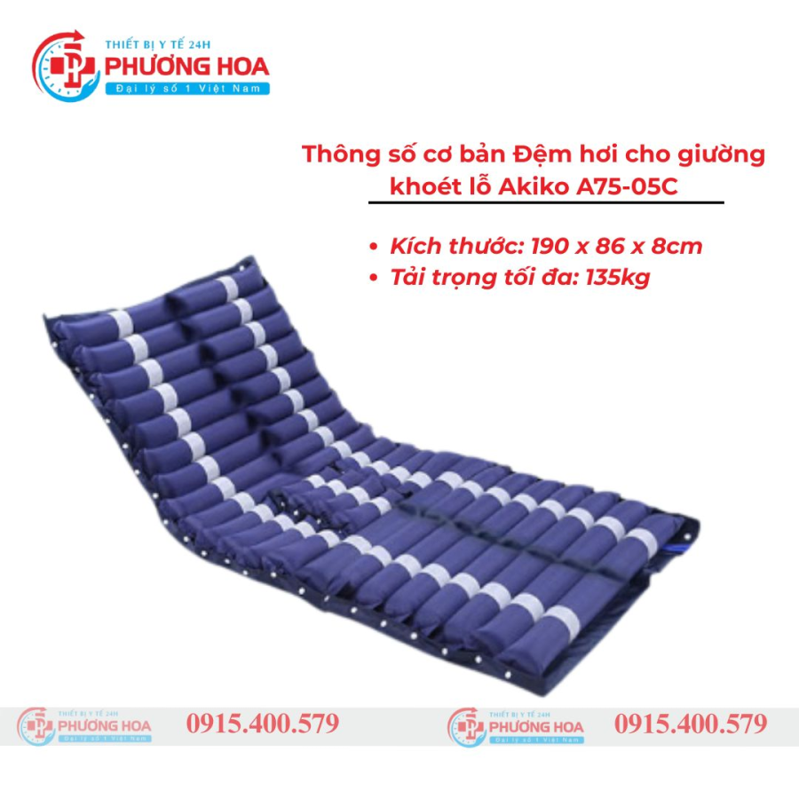 Đệm hơi chống loét khoét lỗ Akiko A75-05C